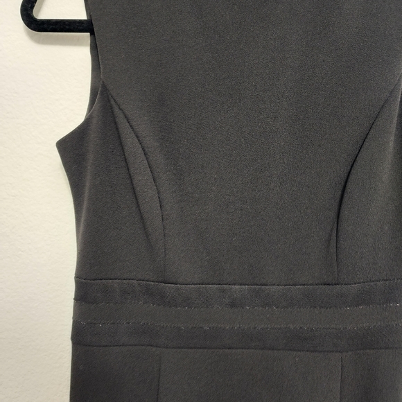 Calvin Klein A-Line Mesh Stripe Black Dress Size 4 - Picture 4 of 10